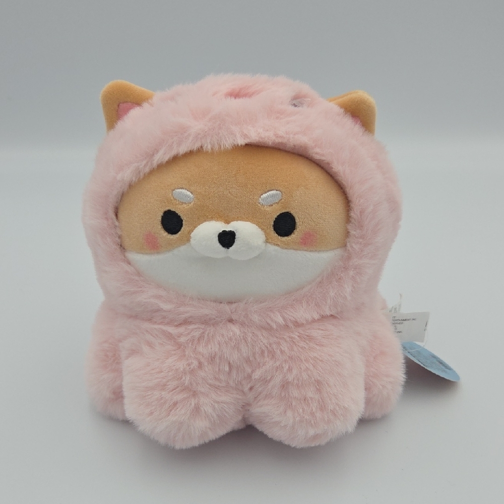 Takashoji Shiba Inu Dog Pink Octopus Kigurumi 9" Plush Round1 Arcade